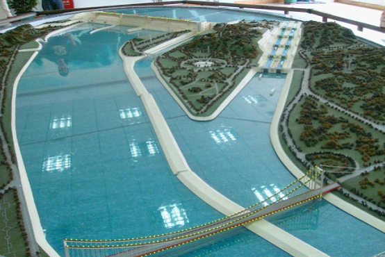 三峡水利工程枢纽整体布局多媒体沙盘模型