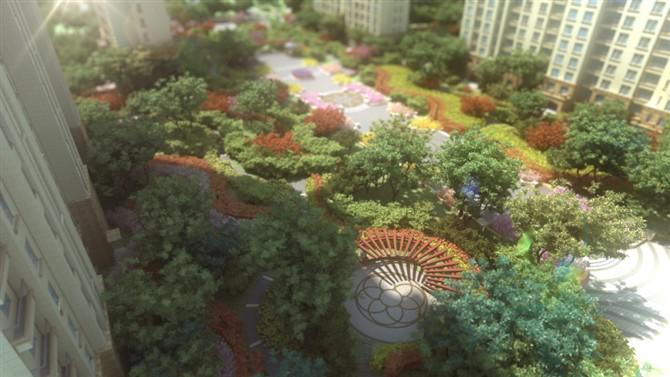 蓝色港湾建筑房地产动画