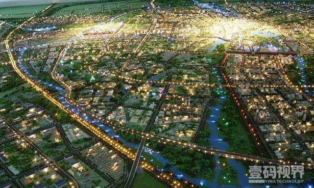 数字沙盘表现定西市夜景